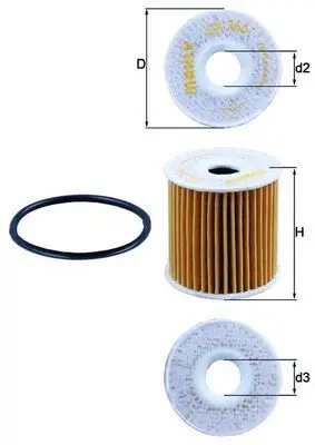 Eļļas filtrs MAHLE OX346D