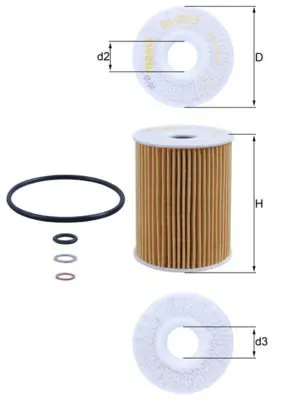 Eļļas filtrs MAHLE OX3553D