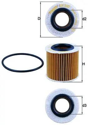 Eļļas filtrs MAHLE OX360D