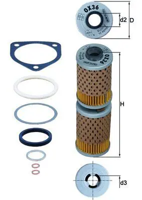 Eļļas filtrs MAHLE OX36D