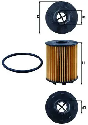 Eļļas filtrs MAHLE OX371D
