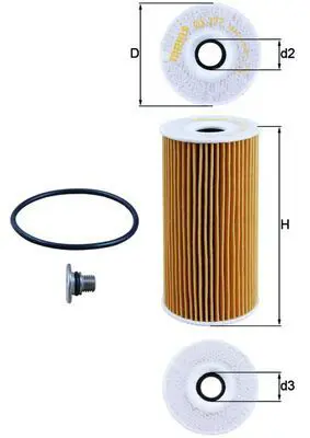 Eļļas filtrs MAHLE OX377D