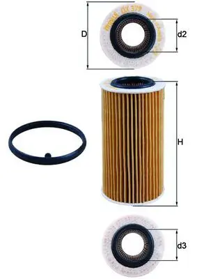 Eļļas filtrs MAHLE OX379D