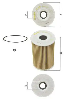 Eļļas filtrs MAHLE OX380D