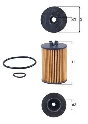 Eļļas filtrs MAHLE OX382D