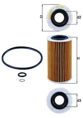 Eļļas filtrs MAHLE OX384D