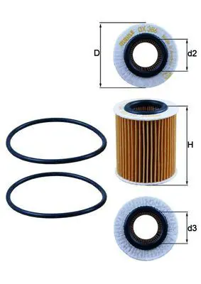 Eļļas filtrs MAHLE OX386D