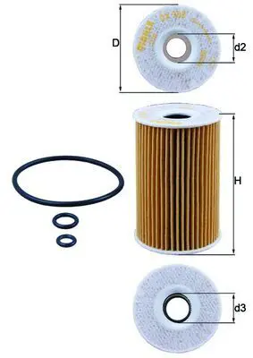 Eļļas filtrs MAHLE OX388D