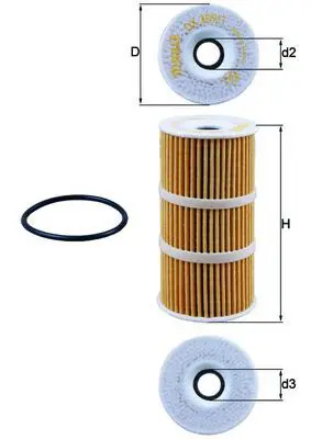 Eļļas filtrs MAHLE OX3891D