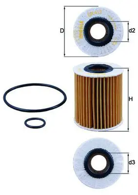 Eļļas filtrs MAHLE OX413D1