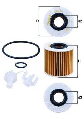 Eļļas filtrs MAHLE OX414D1