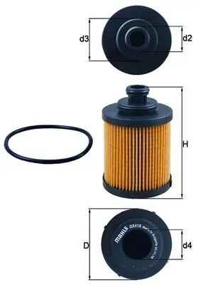 Eļļas filtrs MAHLE OX418D