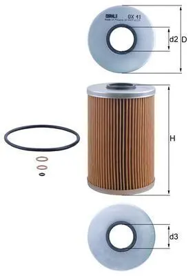 Eļļas filtrs MAHLE OX41D