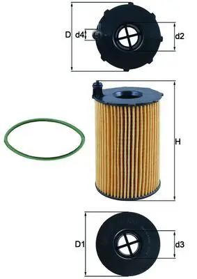 Eļļas filtrs MAHLE OX420D