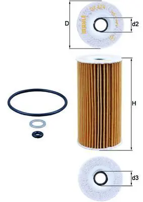 Eļļas filtrs MAHLE OX424D