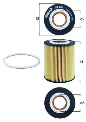 Eļļas filtrs MAHLE OX433D