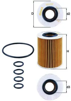 Eļļas filtrs MAHLE OX437D