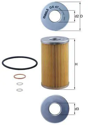 Eļļas filtrs MAHLE OX47D