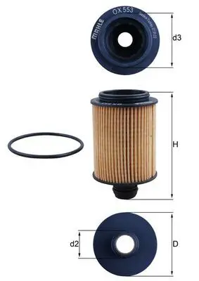Eļļas filtrs MAHLE OX553D