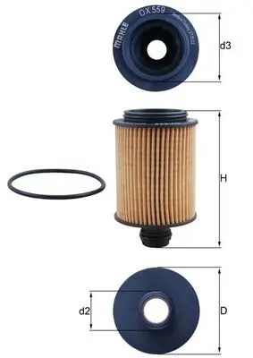 Eļļas filtrs MAHLE OX559D
