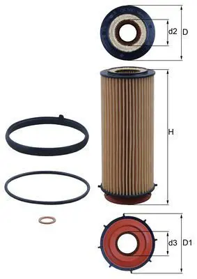 Eļļas filtrs MAHLE OX560D