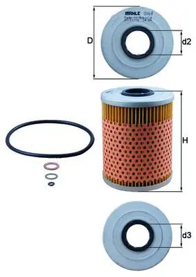 Eļļas filtrs MAHLE OX68D