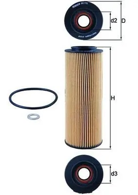 Eļļas filtrs MAHLE OX775D