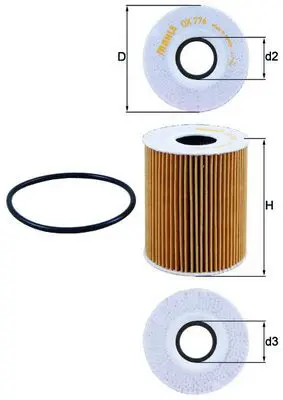 Eļļas filtrs MAHLE OX776D