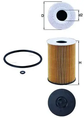 Eļļas filtrs MAHLE OX787D