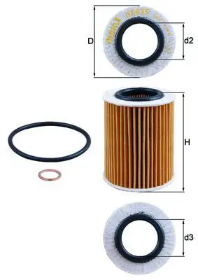 Eļļas filtrs MAHLE OX825D