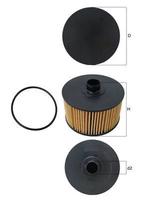 Eļļas filtrs MAHLE OX968D