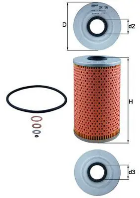 Eļļas filtrs MAHLE OX96D