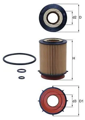 Eļļas filtrs MAHLE OX982D