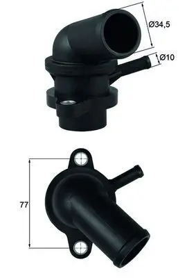 Termostats, Dzesēšanas šķidrums MAHLE TI24087D