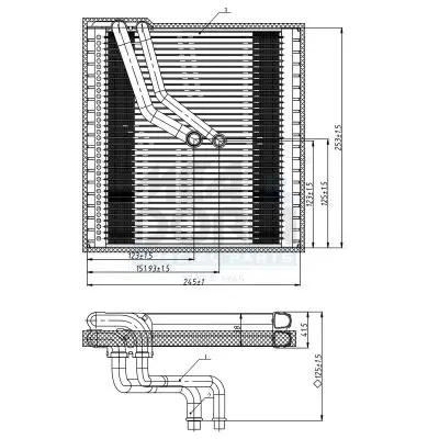 Evaporator, air conditioning MEAT & DORIA