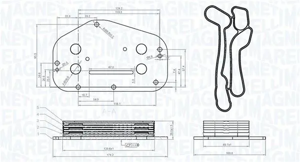 Eļļas radiators, Motoreļļa Magneti Marelli 350300004500