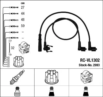 Augstsprieguma vadu komplekts NGK 2993