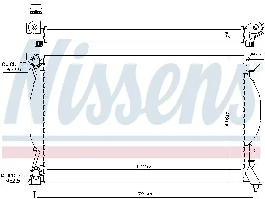 Radiators, Motora dzesēšanas sistēma NISSENS 60304A
