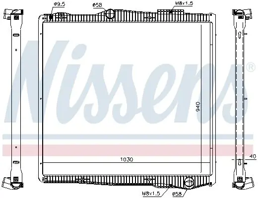 Radiators, Motora dzesēšanas sistēma NISSENS 67290