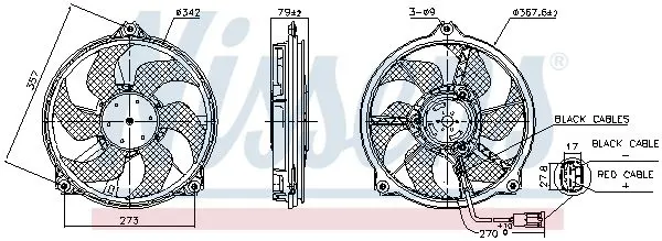 Ventilators, Motora dzesēšanas sistēma NISSENS 850073