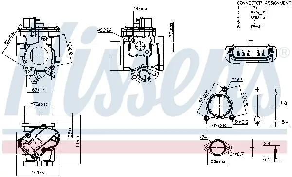 EGR Valve NISSENS 98410