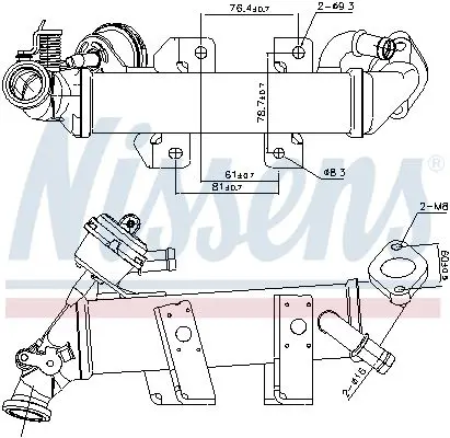 Radiators, Izplūdes gāzu recirkulācija NISSENS 989389