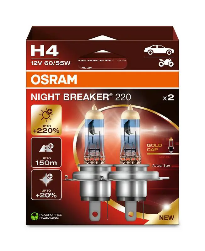 Kvēlspuldze, Tālās gaismas lukturis Osram 64193NB2202HB