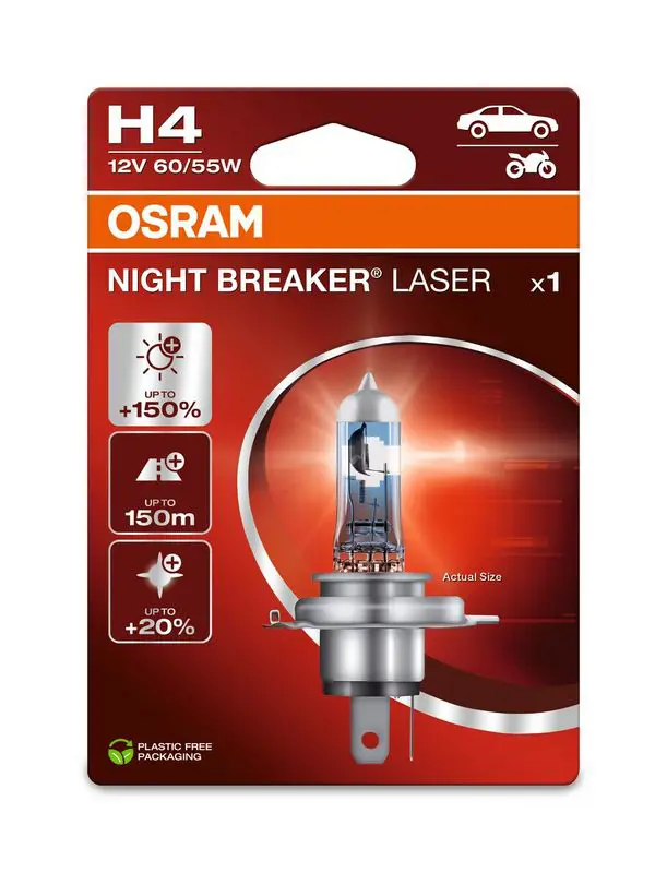 Kvēlspuldze, Tālās gaismas lukturis Osram 64193NL1BL