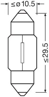 Kvēlspuldze, Cimdu nodalījuma apgaismojums Osram 6438