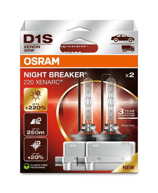 Kvēlspuldze, Tālās gaismas lukturis Osram 66140XN22HB