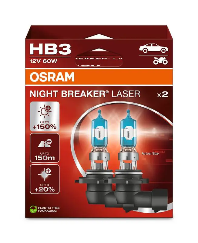 Kvēlspuldze, Tālās gaismas lukturis Osram 9005NL2HB