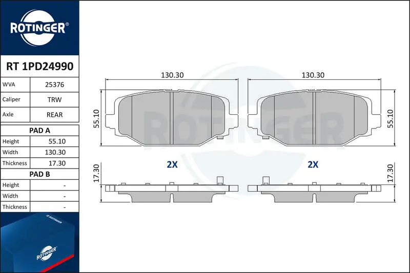 Brake Pad Set, disc brake ROTINGER