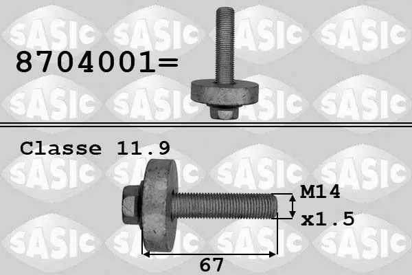 Piedziņas skriemeļa skrūve SASIC 8704001
