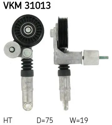 Spriegotājrullītis, Ķīļrievu siksna SKF VKM31013